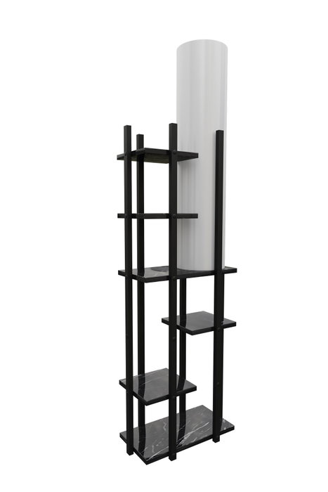 Opviq Vogue - OSM Lámpara de pie Negro y blanco